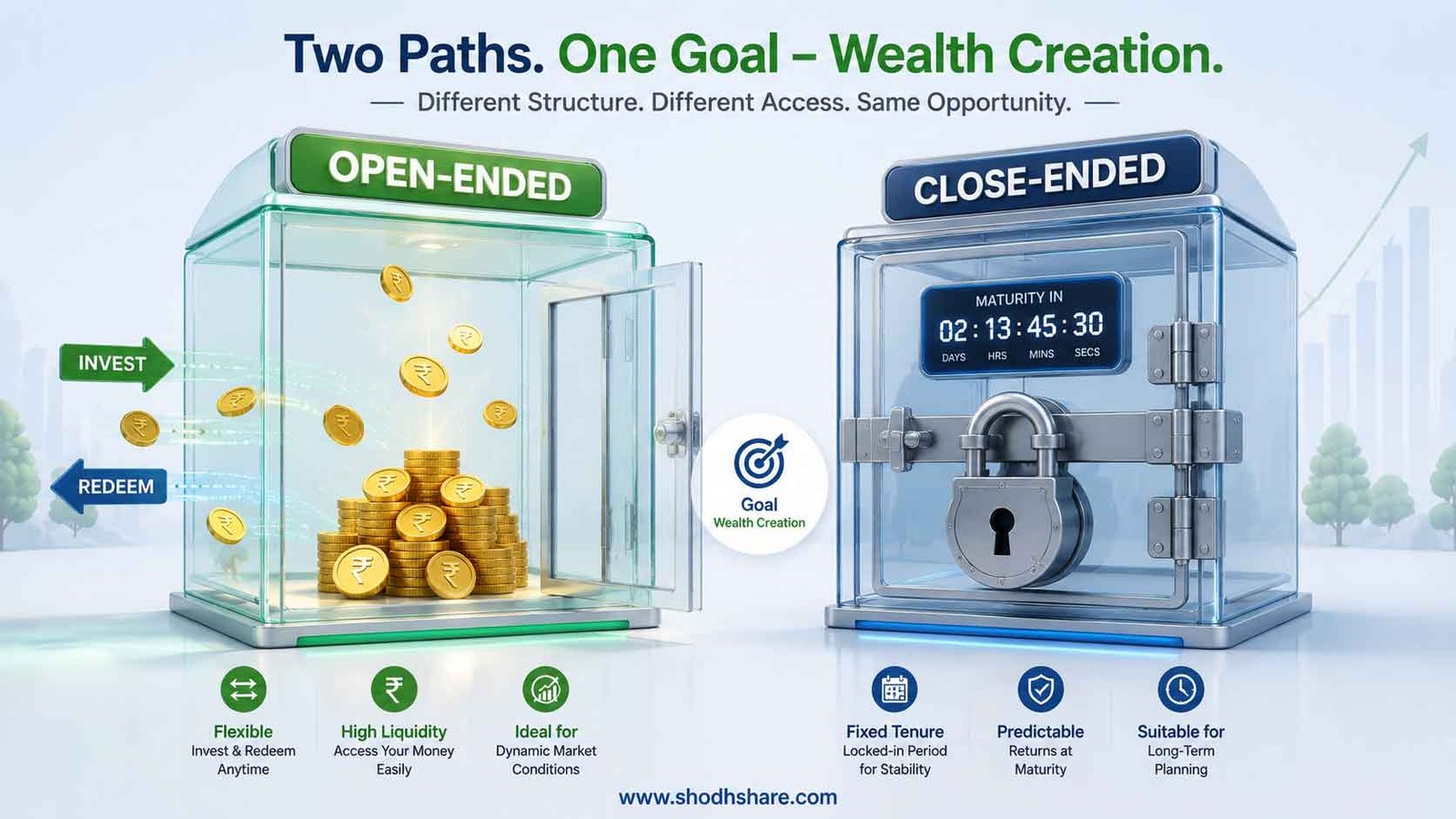 Open Ended aur Close Ended Mutual Fund me Antar