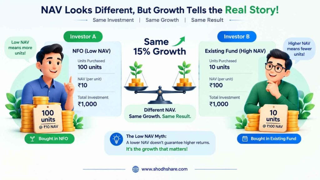 NFO vs existing fund showing same 15% growth